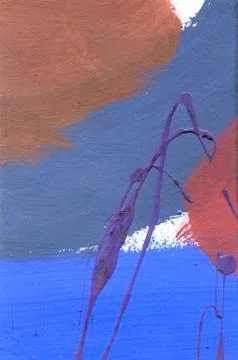 Abstract pained canvas. Desert effect acrylic splashes Stock Photos