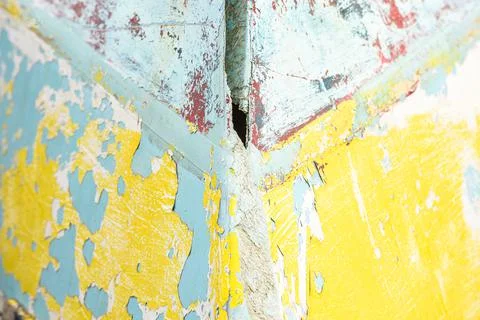 Abstract paint background with random patterns of layers of aged and weathere Stock Photos