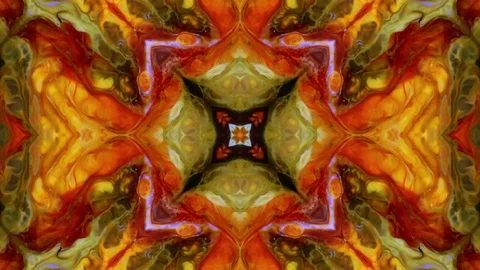 Abstract Paint Brush Ink Explode Kaleidoscope 26 Stock Footage 118722159