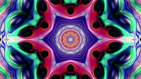 Abstract Paint Brush Ink Smooth Concept Symmetric Pattern Stock Footage 91726107