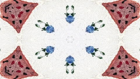 Abstract Paint Brush Ink Smooth Concept Symmetric Pattern Stock Footage 91729384