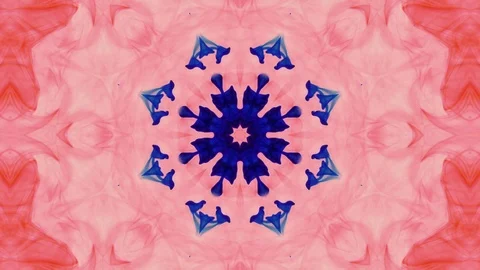 Abstract Paint Brush Ink Smooth Concept Symmetric Pattern Stock Footage 91731129