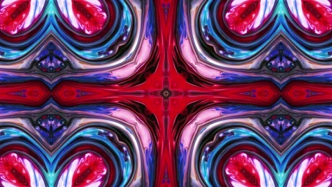 Abstract Paint Brush Ink Smooth Concept Symmetric Pattern Stock Footage 91731906