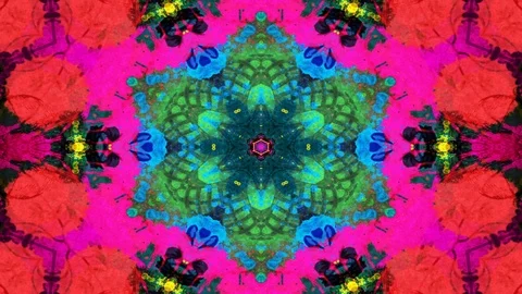 Abstract Paint Brush Ink Smooth Concept Symmetric Pattern Stock Footage 91736761
