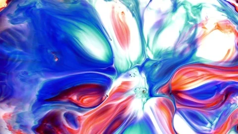 Abstract Paint Brush Ink Smooth Concept Symmetric Pattern Stock Footage 96316445