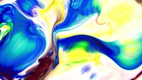 Abstract Paint Brush Ink Smooth Concept Symmetric Pattern Stock Footage 96321448