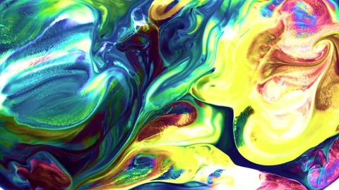Abstract Paint Brush Ink Smooth Concept Symmetric Pattern Stock Footage 96322672