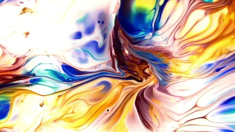 Abstract Paint Brush Ink Smooth Concept Symmetric Pattern Stock Footage 96326387