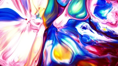 Abstract Paint Brush Ink Smooth Concept Symmetric Pattern Stock Footage 96328840