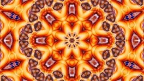 Abstract Paint Brush  Smooth Concept Symmetric Kaleidoscope Pattern Stock Footage 105343062