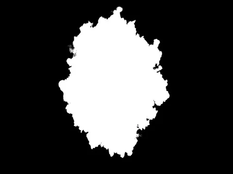 Abstract paint brush stroke shape white ink splattering flowing and washing Stock Footage
