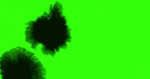 Abstract paint brush stroke shape black ink splattering flowing and washing Stock Footage 99460258