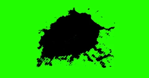 Abstract paint brush stroke shape white ink splattering flowing and washing Video stock 105883507