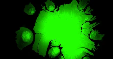 Abstract paint brush stroke shape white ink splattering flowing and washing Stock Footage 120018671