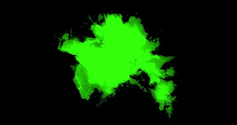 Abstract paint brush stroke shape white ink splattering flowing and washing Stock Footage 254801235