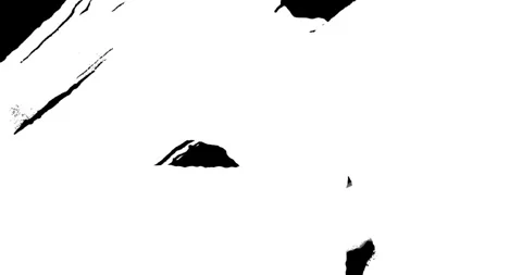 Abstract paint brush stroke shape white ink splattering flowing and washing Video stock 270913610