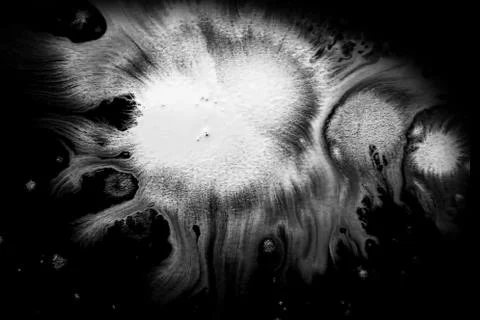 Abstract paint brush stroke shape white ink splattering flowing and washing o Иллюстрация