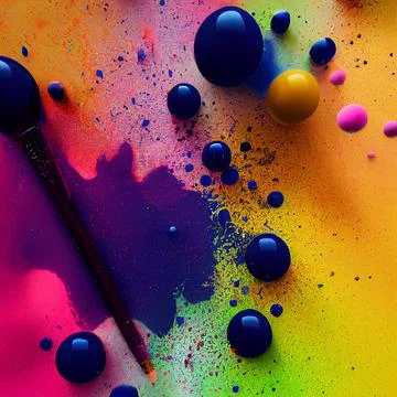 Abstract paint bubbles. Stock Illustration