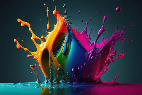Abstract paint color background with splashes, oil paint Stock Illustration