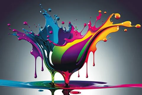 Abstract paint color background with splashes, oil paint Stock Illustration