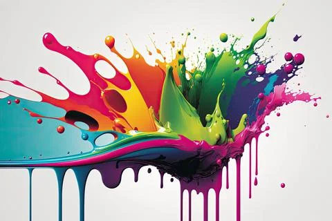Abstract paint color background with splashes, oil paint Stock Illustration