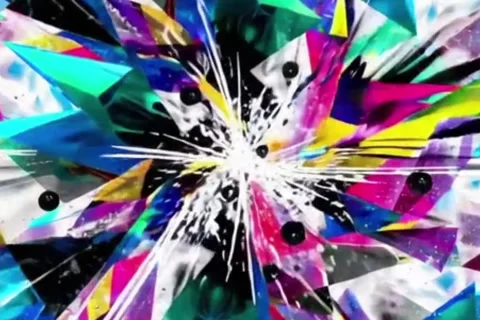 Abstract Paint Explosion Loop - 4K - V48 Stock Footage 342277169