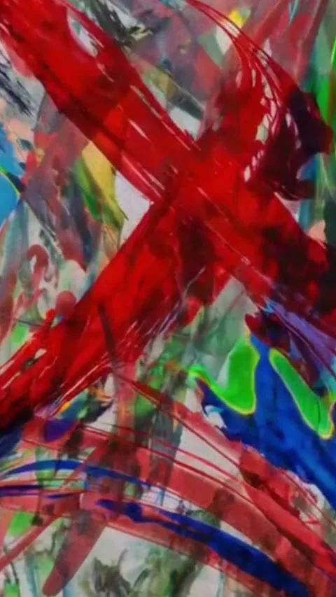 Abstract Paint Explosion Loop - 4K - V47 Stock Footage 342277172