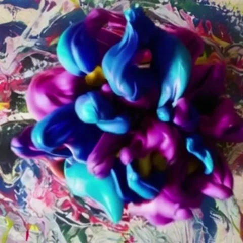 Abstract Paint Explosion Loop - 4K - V21 Stock Footage 342277245