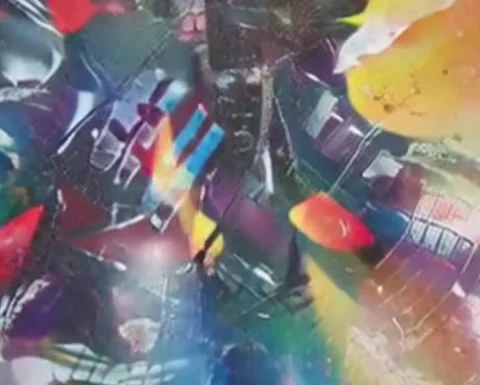 Abstract Paint Explosion Loop - 4K - V12 Stock Footage 342277264