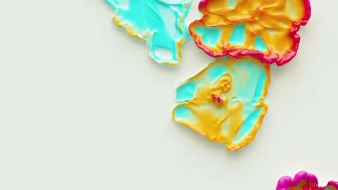 Abstract Paint Explosions Stock Footage 240010299