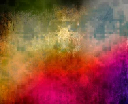 Abstract paint gradient with square grid added Stock Illustration