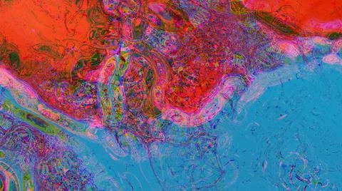 Abstract Paint Ink In Motion. Psychedelic Background Footage Stock Illustration