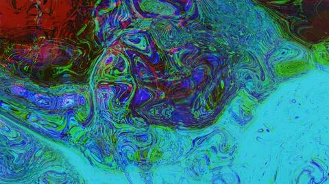 Abstract Paint Ink In Motion. Psychedelic Background Footage Stock Illustration