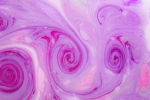 Abstract paint ink, psychedelic background. Colorful spots on water surface. Stock Photos