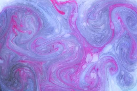 Abstract paint ink, psychedelic background. Colorful spots on water surface. Stock Photos