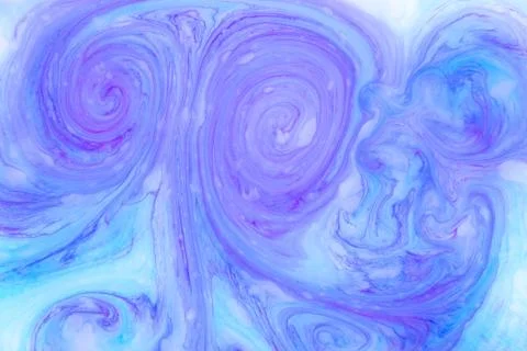 Abstract paint ink, psychedelic background. Colorful spots on water surface. Stock Photos