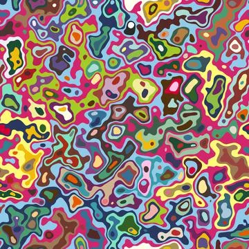 Abstract paint marble effect.  Seamless vector pattern. Stock Illustration