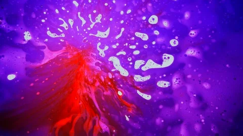 Abstract paint reactions. Background, visual performances, music videos, credits Stock Footage 130054751