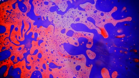 Abstract paint reactions. Background, visual performances, music videos, credits Stock Footage 130064009