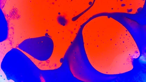 Abstract paint reactions. Background, visual performances, music videos, credits Stock Footage 130065133