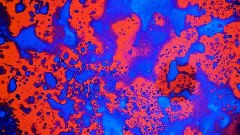 Abstract paint reactions. Background, visual performances, music videos, credits Stock Footage 131108473