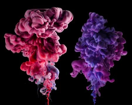 Abstract paint splash isolated on a black background Stock Illustration