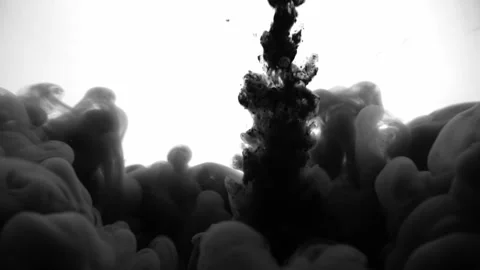 Abstract paint splash in a liquid Stock Footage 196296497