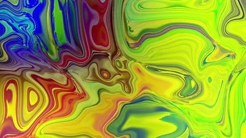 Abstract paint splash Surface yellow colorful Liquid Paint Texture Video Stock Footage 194464742