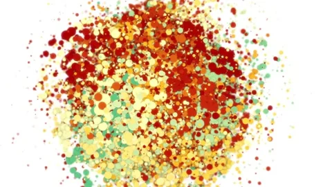 Abstract Paint Splatter Particles Background Stock Footage 188883206