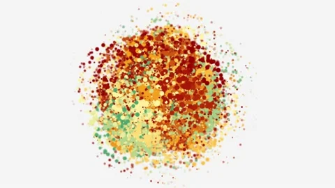 Abstract Paint Splatter Particles Background Stock Footage 189906076