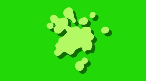 Abstract paint splatter style blobs cartoon motion background green Stock Footage 62510892