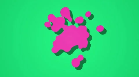 Abstract paint splatter style blobs cartoon motion background pink green grudge Stock-Footage 62515659