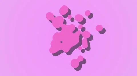 Abstract paint splatter style blobs cartoon motion background pink Stock Footage 62529343