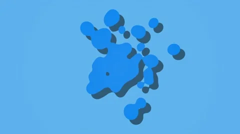 Abstract paint splatter style blobs cartoon motion background blue Stock-Footage 62530218